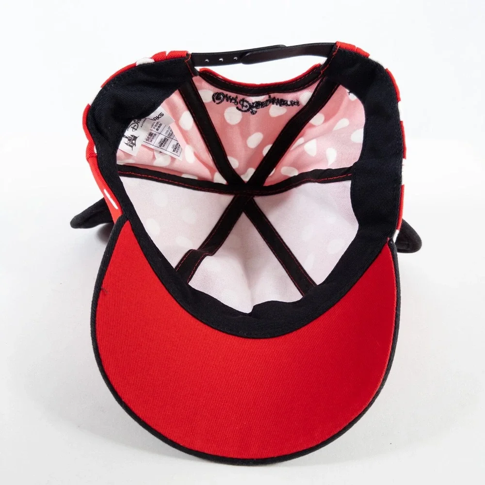 Disney Parks Walt Disney World Hat Youth Minnie Mouse Bow Ears Polka Dot